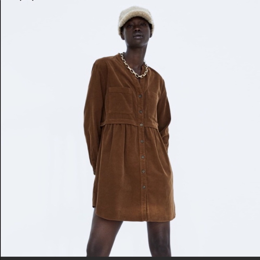 Zara corduroy mini dress